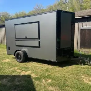 2026 southern made 6x12 enclosed vendor trailer gray