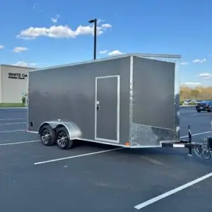 2026 southern made 7x16 enclosed cargo trailer gray chrome